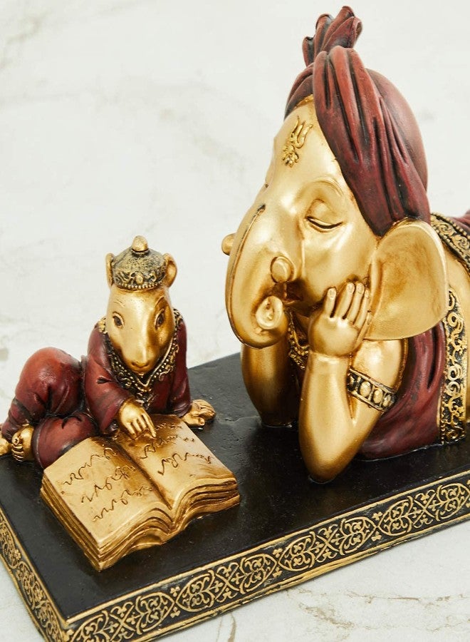 SPLICE Resin Lord Ganesha Idol With Mouse For Home Decor Ganesha Statue For Decoration And Gift - Image 4